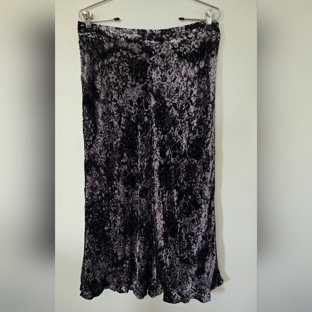 J. Jill Silk Blend Velvet Burnout Maxi Skirt Size 8